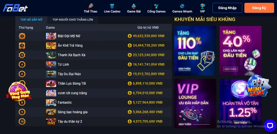 Giao diện tổng quan nền tảng ke9o